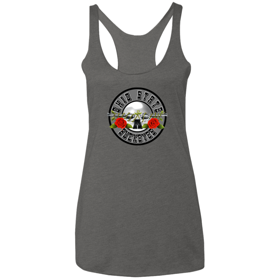 OBSESSION Ohio State Ladies' Triblend Racerback Tank