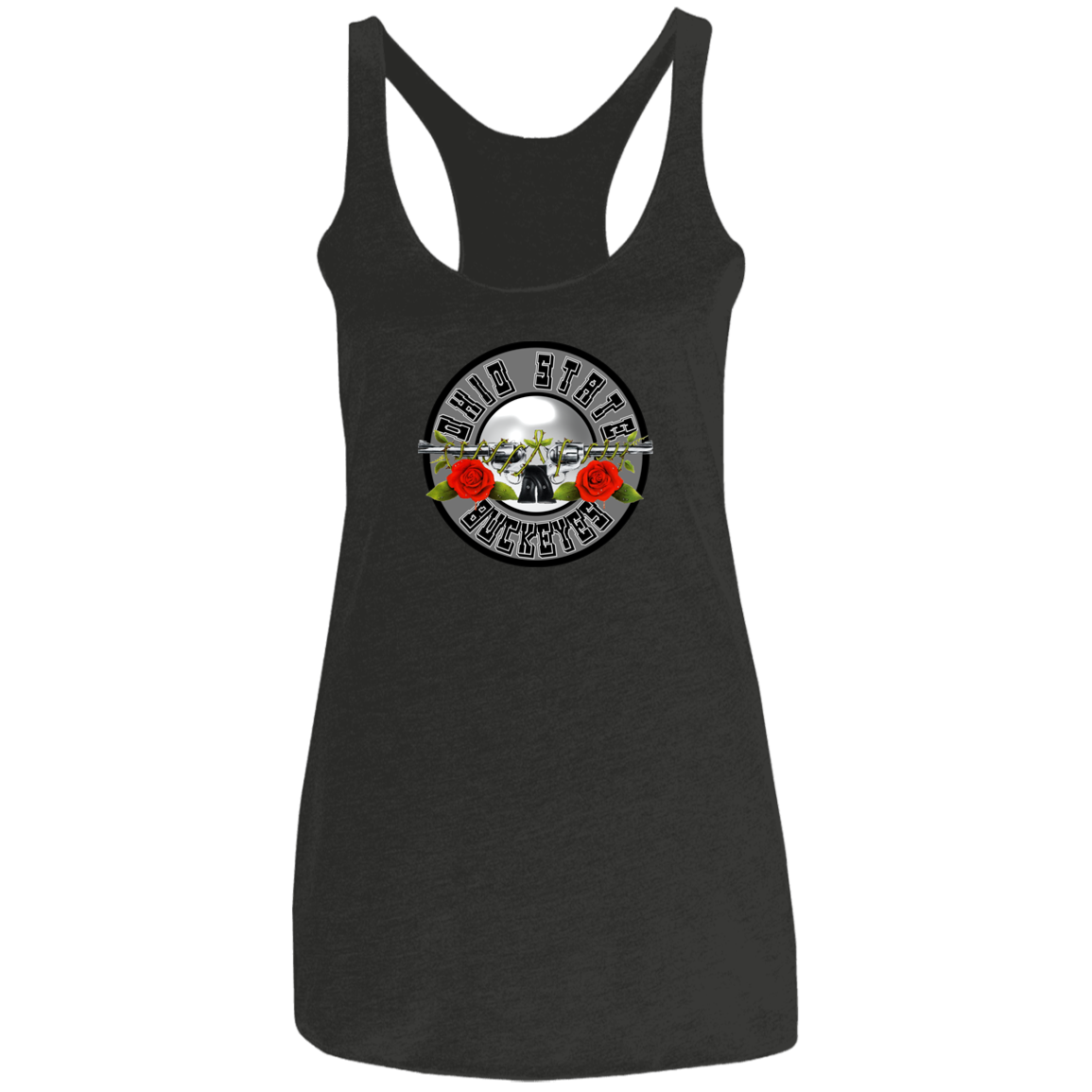 OBSESSION Ohio State Ladies' Triblend Racerback Tank