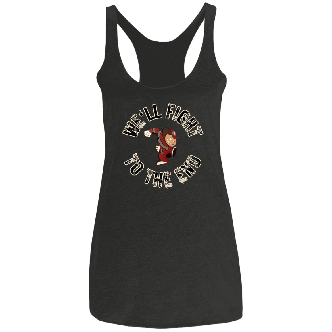 FIGHT Ohio State Ladies' Triblend Racerback Tank