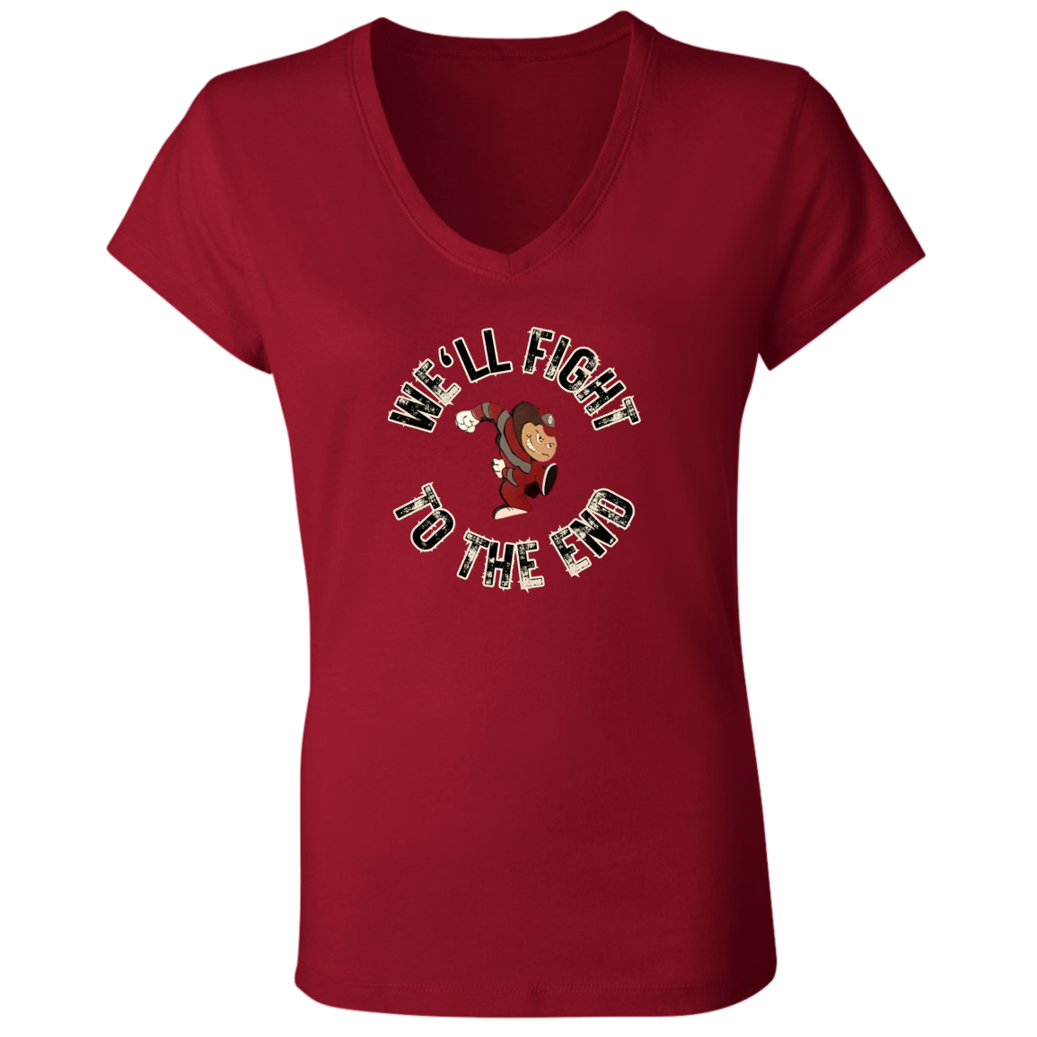 FIGHT Ohio State Ladies' Jersey V-Neck T-Shirt