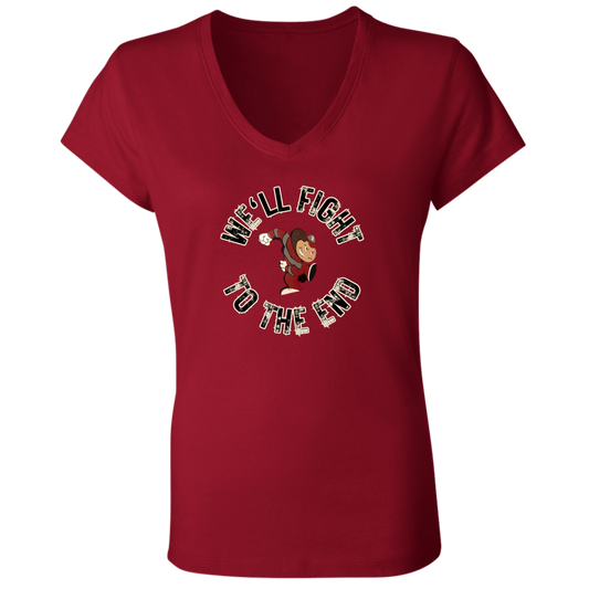 FIGHT Ohio State Ladies' Jersey V-Neck T-Shirt