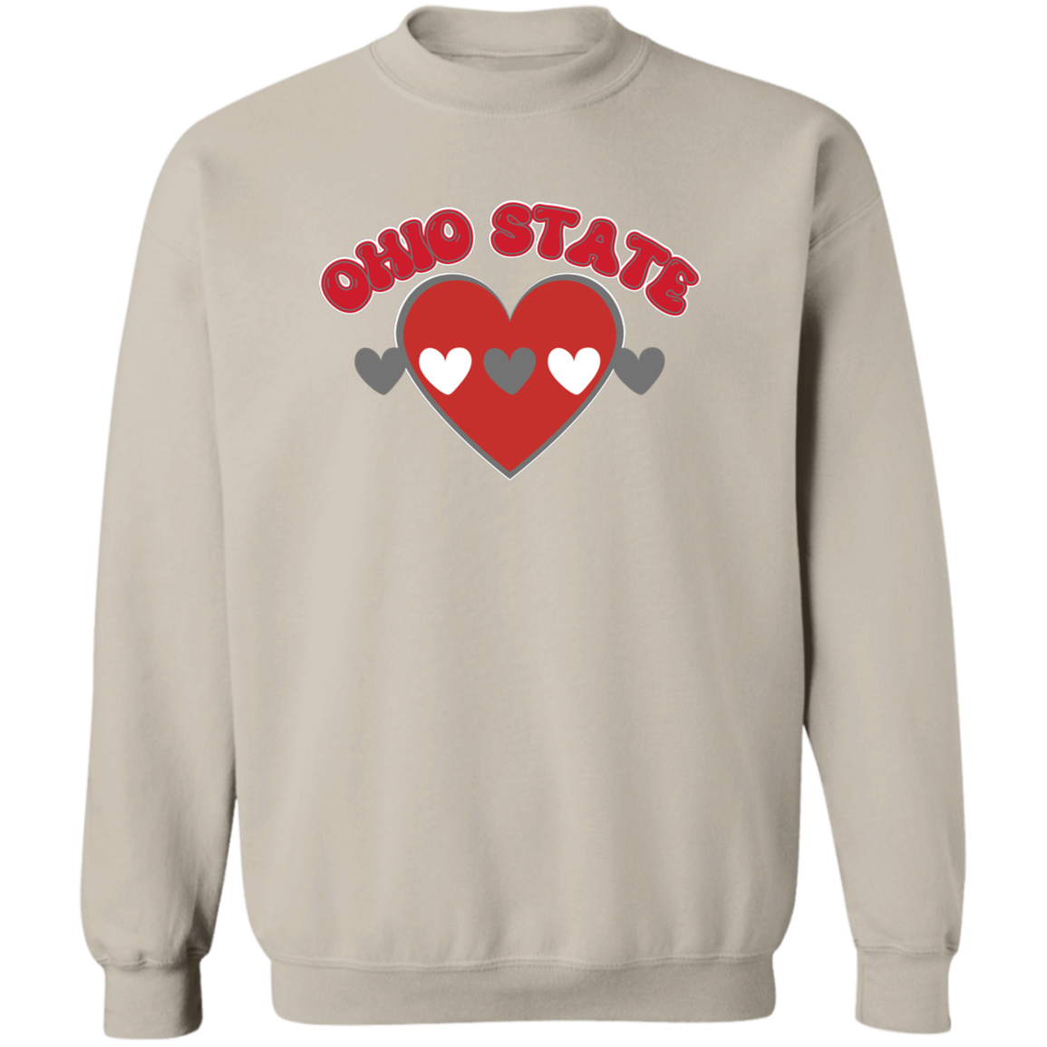 LOVE Ohio State Crewneck Pullover Sweatshirt