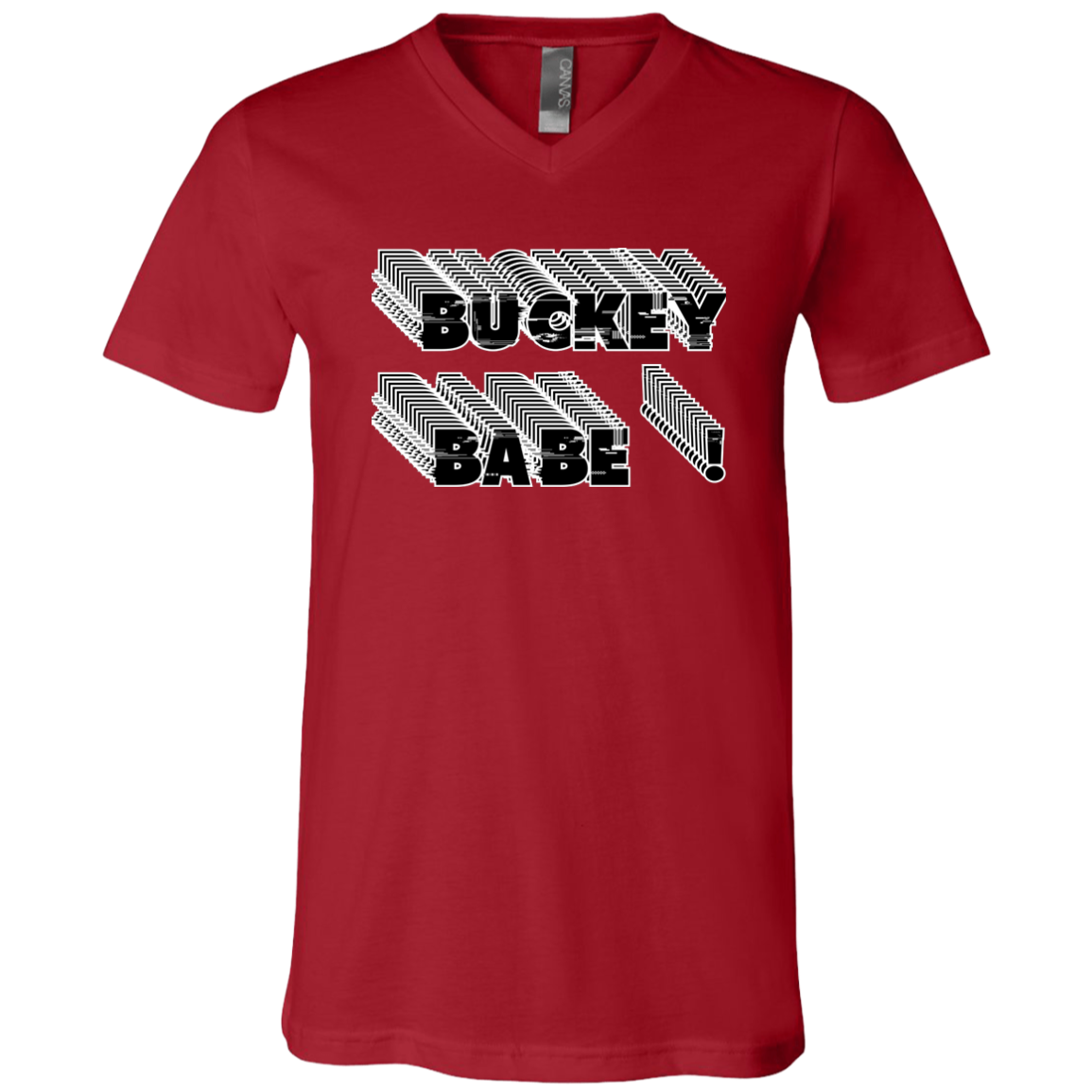 BUCKEYEBABE Ohio State Unisex Jersey SS V-Neck T-Shirt