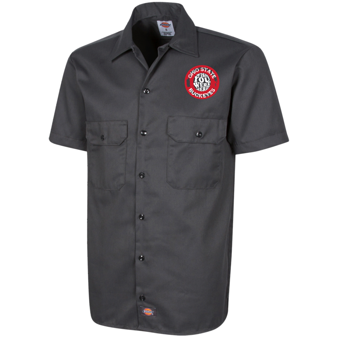 WISH Ohio State Dickies Men's Short Sleeve Workshirt