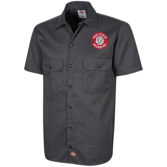 WISH Ohio State Dickies Men's Short Sleeve Workshirt