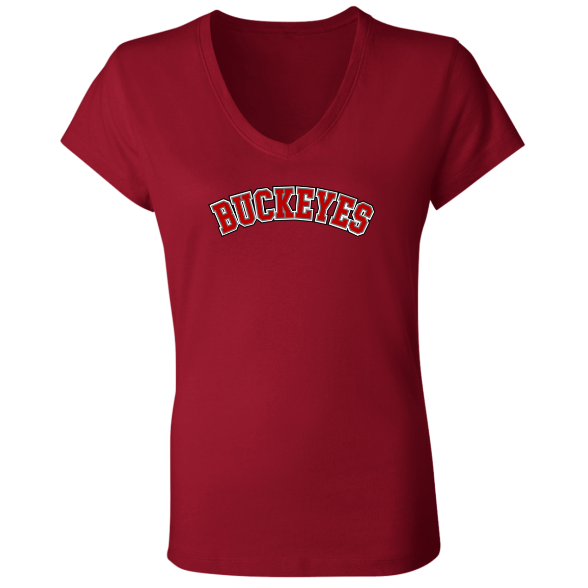 BUCKEYES Ohio State Ladies' Jersey V-Neck T-Shirt