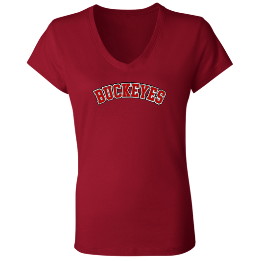 BUCKEYES Ohio State Ladies' Jersey V-Neck T-Shirt