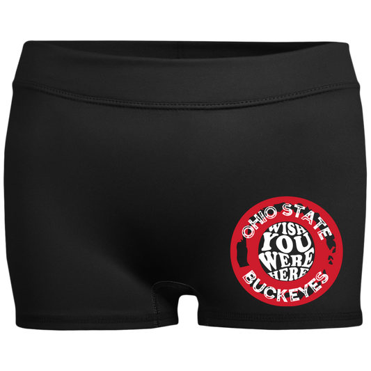 WISH Ohio State Ladies' Fitted Moisture-Wicking 2.5 inch Inseam Shorts