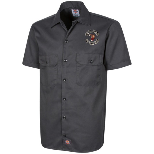 FIGHT Ohio State Dickies Men's Short Sleeve Workshirt