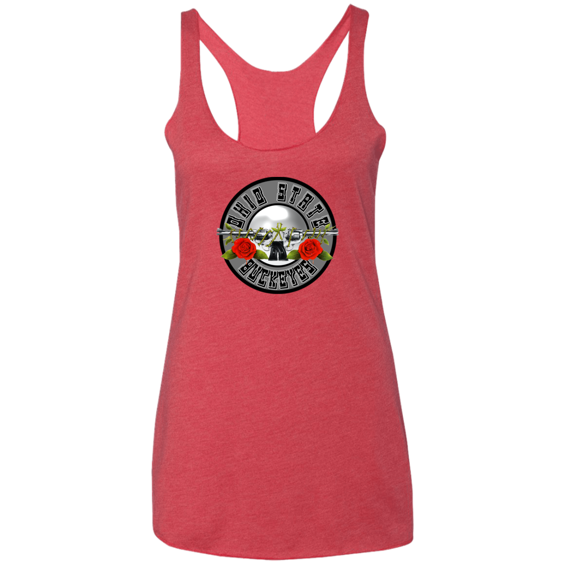 OBSESSION Ohio State Ladies' Triblend Racerback Tank