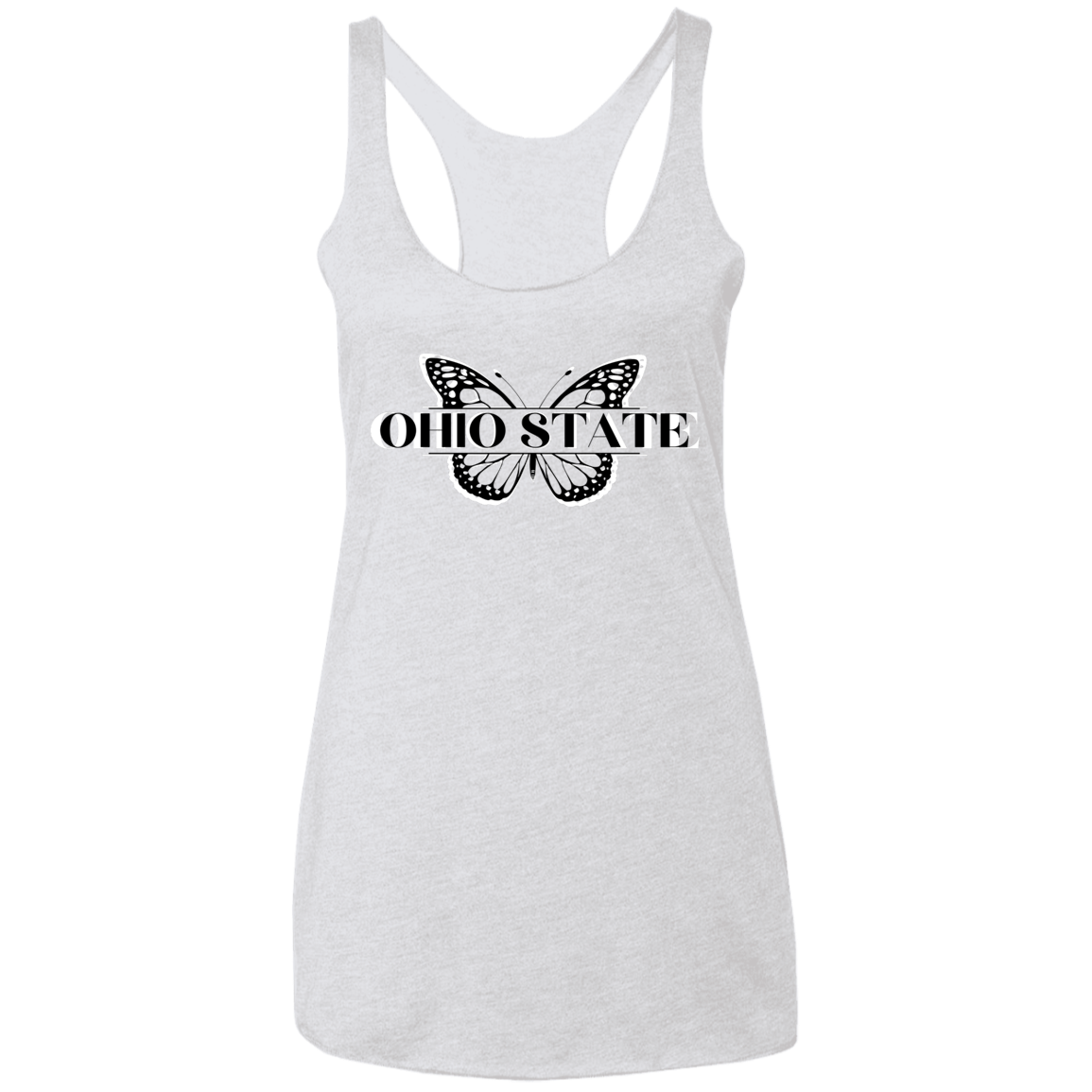 BUTTERLY Ohio State Ladies' Triblend Racerback Tank