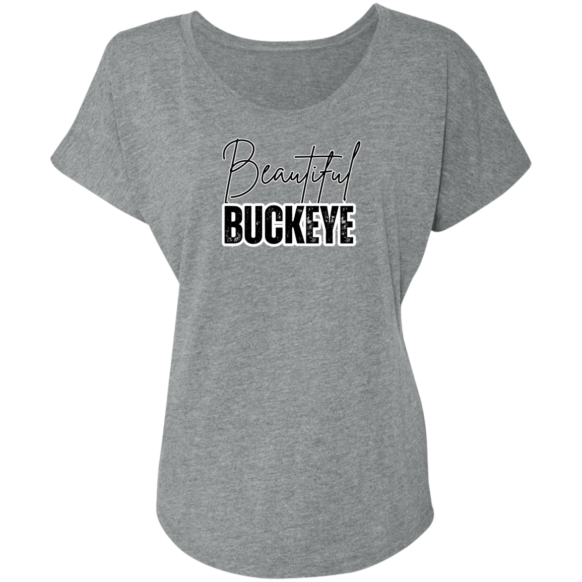 BEAUTIFUL Ohio State Ladies' Triblend Dolman Sleeve