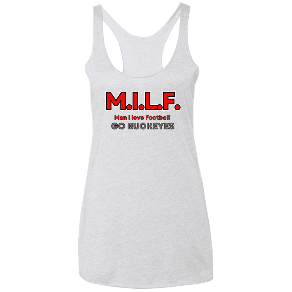 MILFS Ohio State Ladies' Triblend Racerback Tank