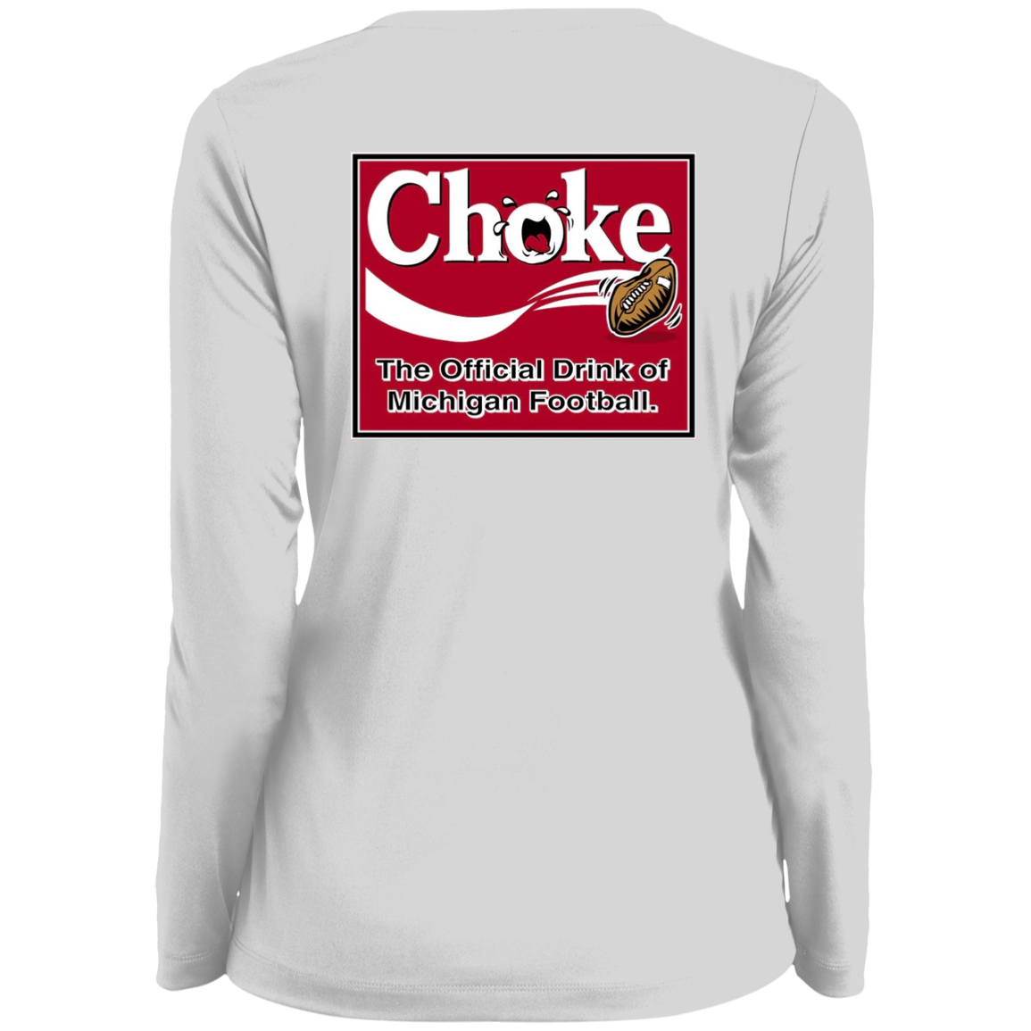 MICHIGAN CHOKE Ohio State Ladies' Moisture-Wicking Long Sleeve V-Neck Tee