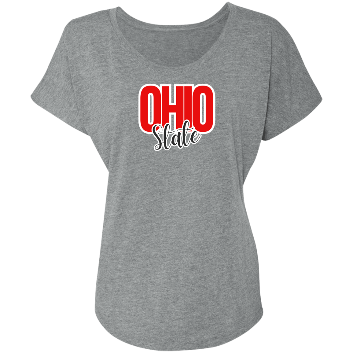 OHSTATE Ohio State Ladies' Triblend Dolman Sleeve