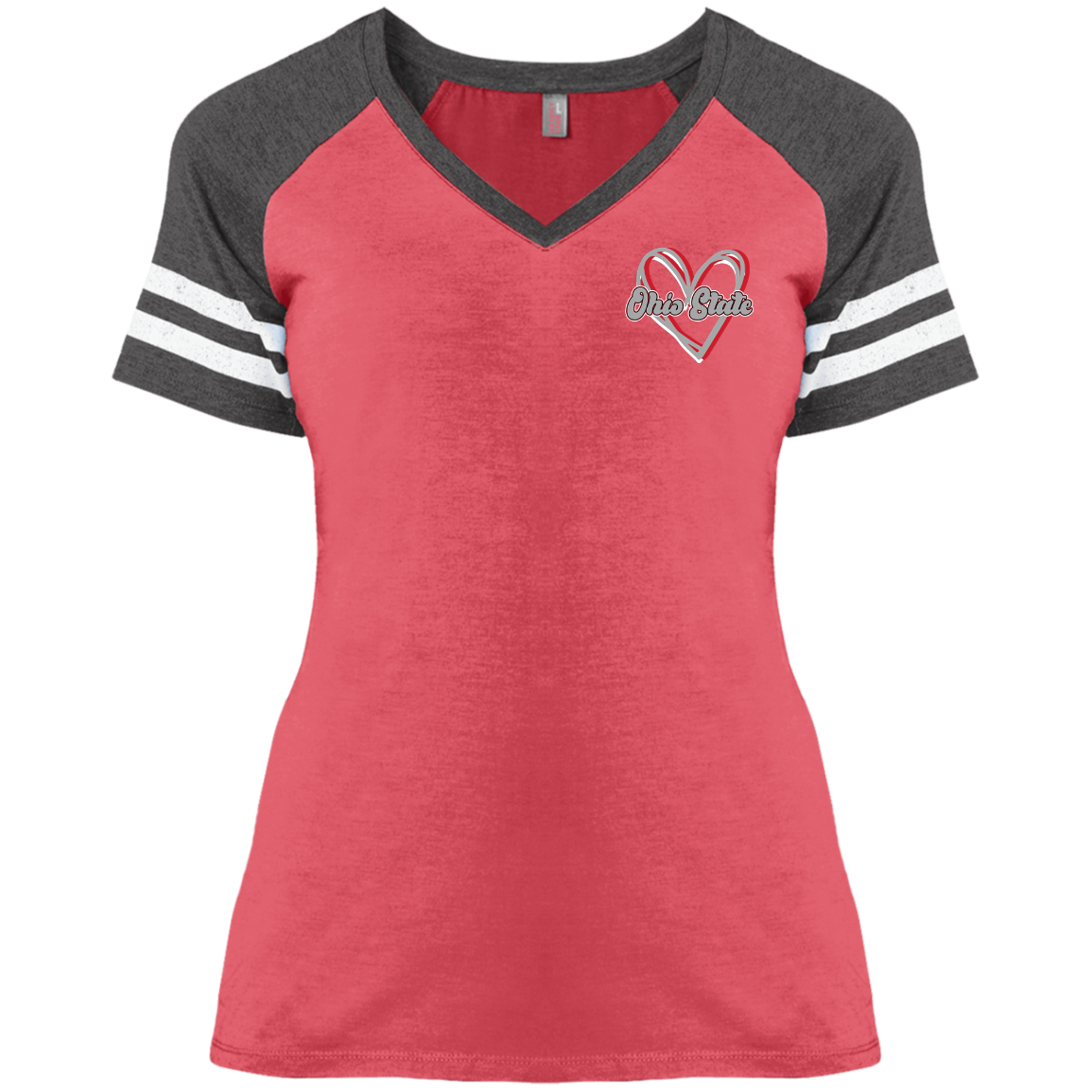 HEART Ohio State Ladies' Game V-Neck T-Shirt