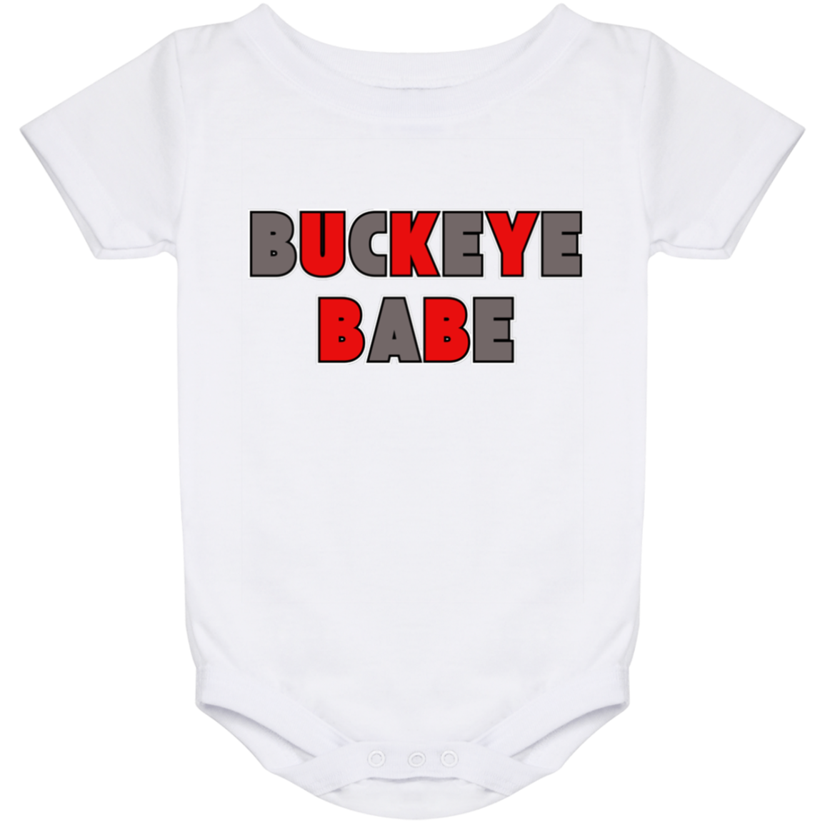 BUCKBABE Ohio State Baby Onesie 24 Month