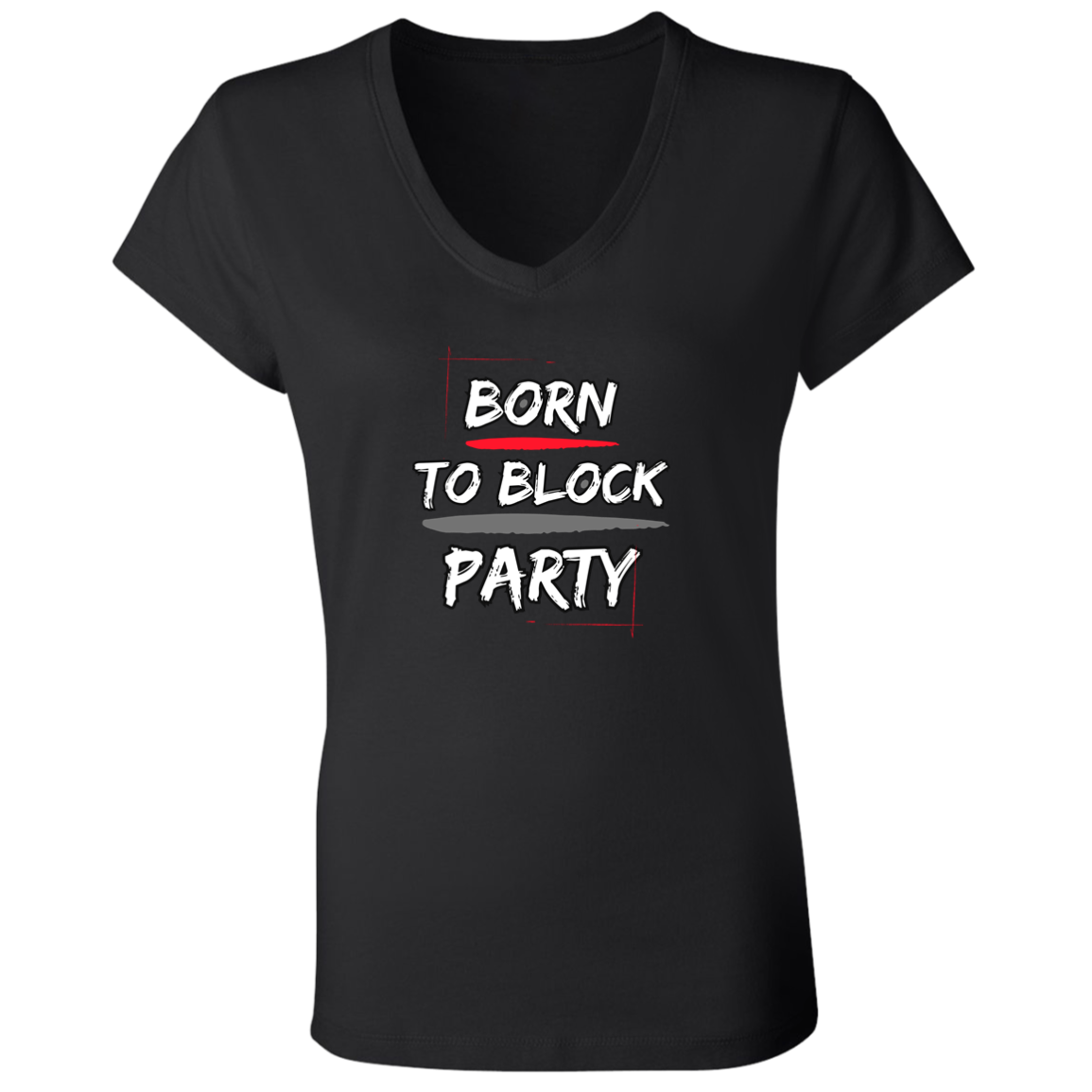 BLOCKPARTY Ohio State Ladies' Jersey V-Neck T-Shirt