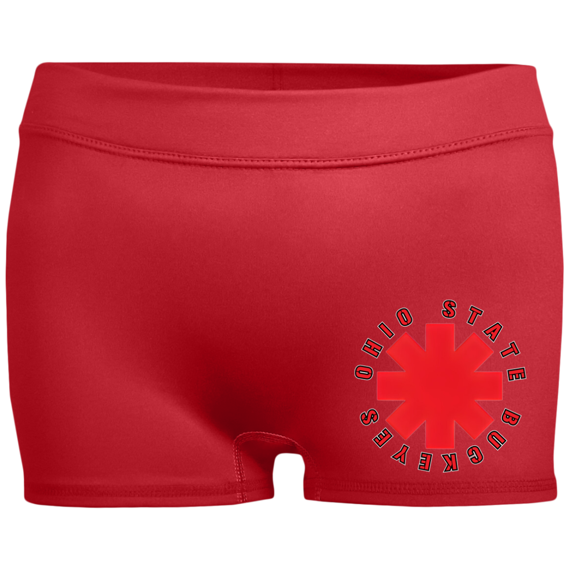 REDHOT Ohio State Ladies' Fitted Moisture-Wicking 2.5 inch Inseam Shorts