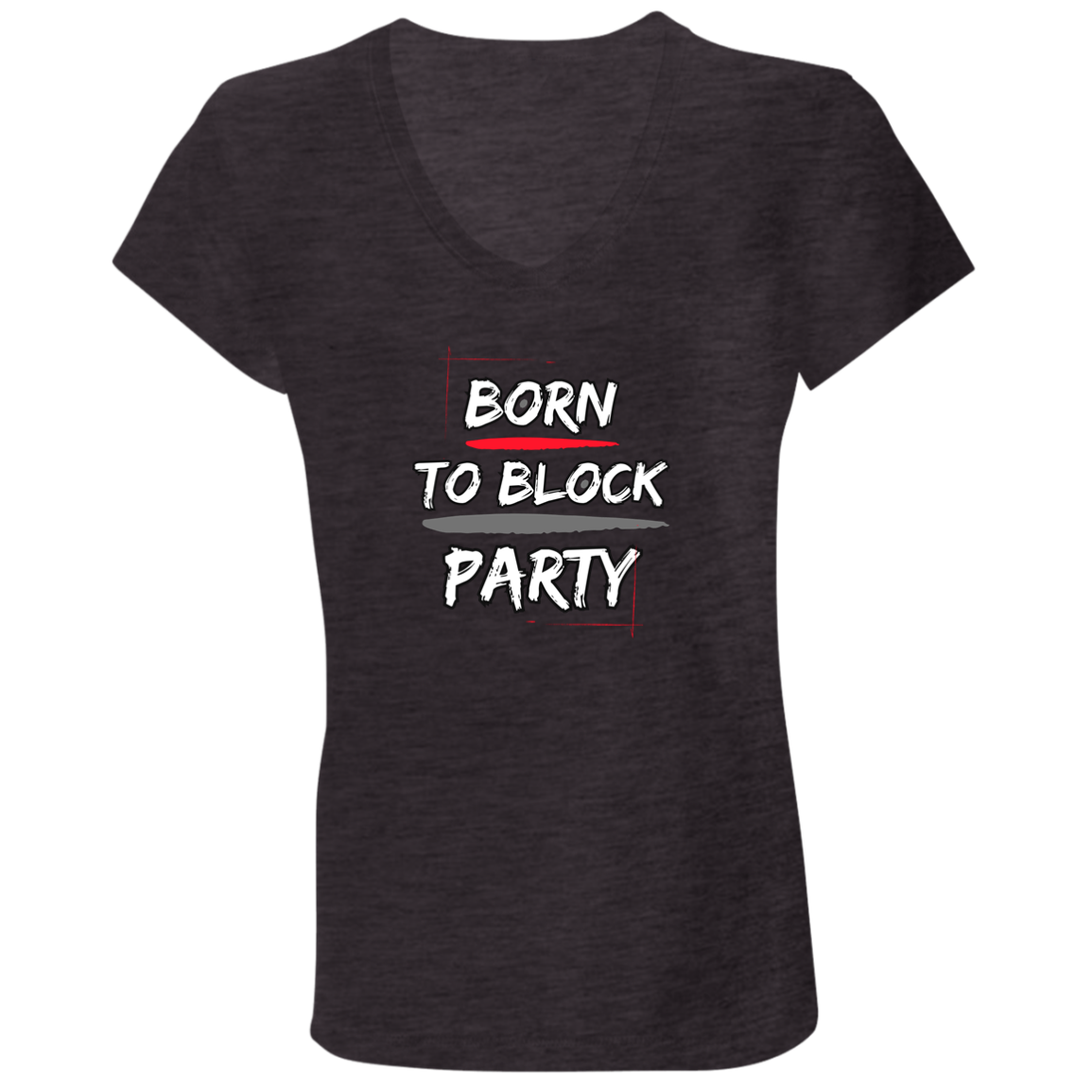 BLOCKPARTY Ohio State Ladies' Jersey V-Neck T-Shirt