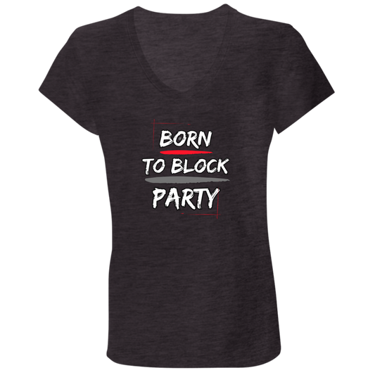 BLOCKPARTY Ohio State Ladies' Jersey V-Neck T-Shirt