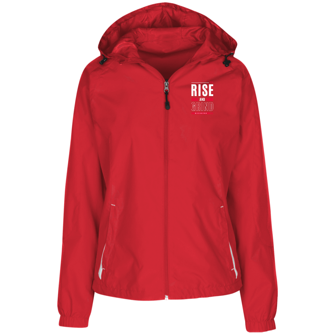 GRIND Ohio State Ladies' Jersey-Lined Hooded Windbreaker