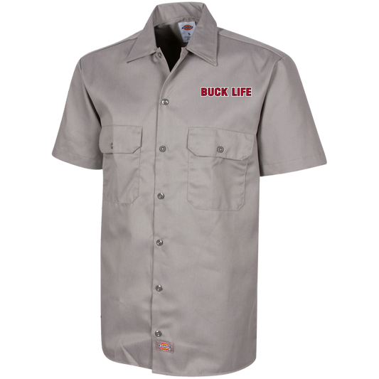 BUCKLIFE Ohio State Dickies Men's Short Sleeve Workshirt