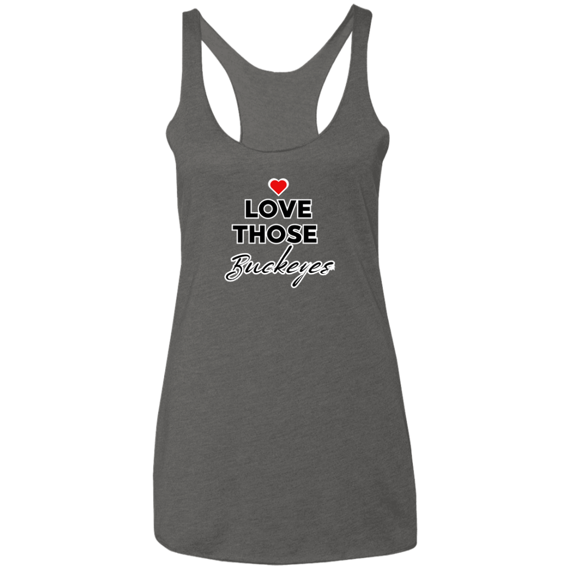 LOVEBUCKS Ohio State Ladies' Triblend Racerback Tank