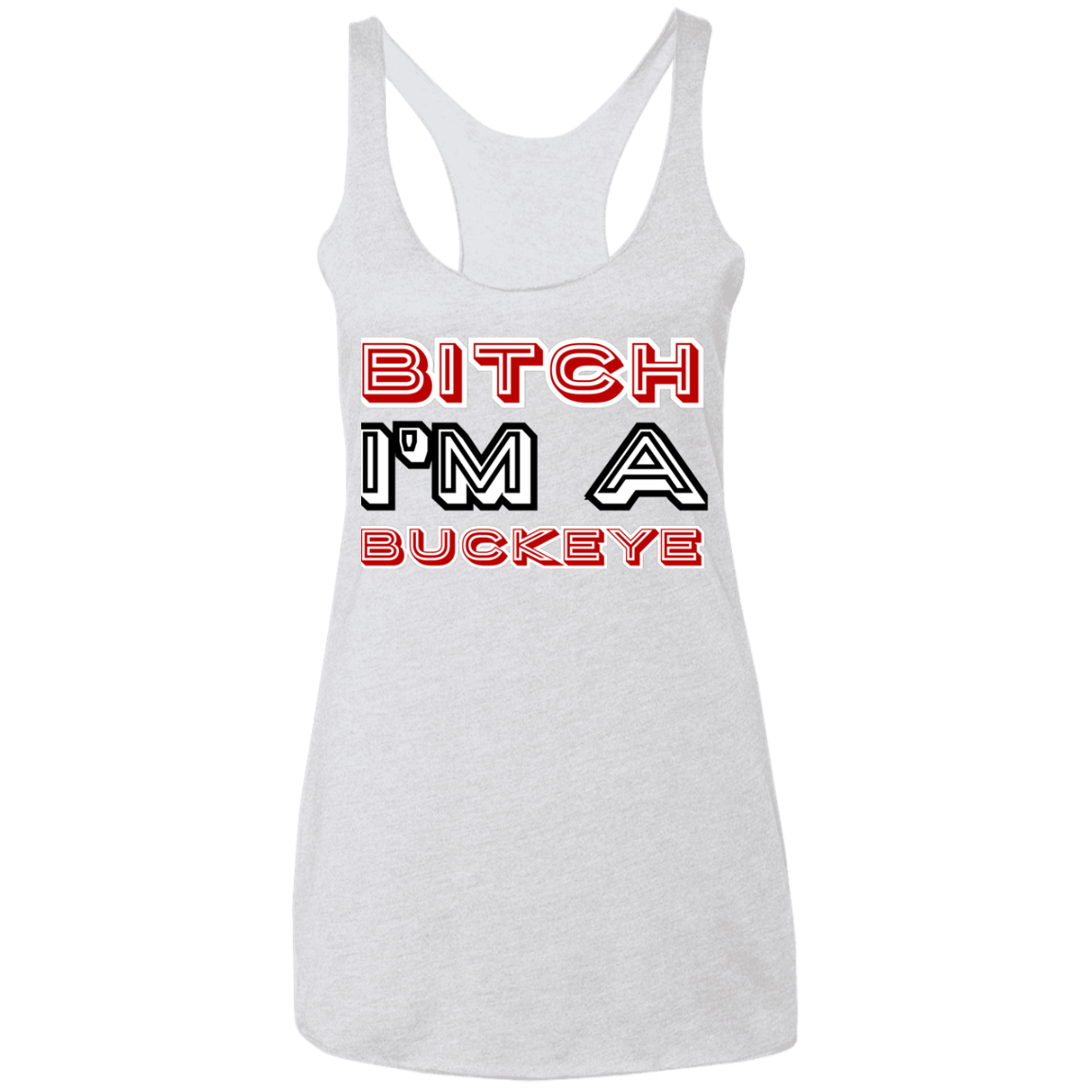 BITCH Ohio State Ladies' Triblend Racerback Tank