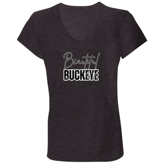 BEAUTIFUL Ohio State Ladies' Jersey V-Neck T-Shirt