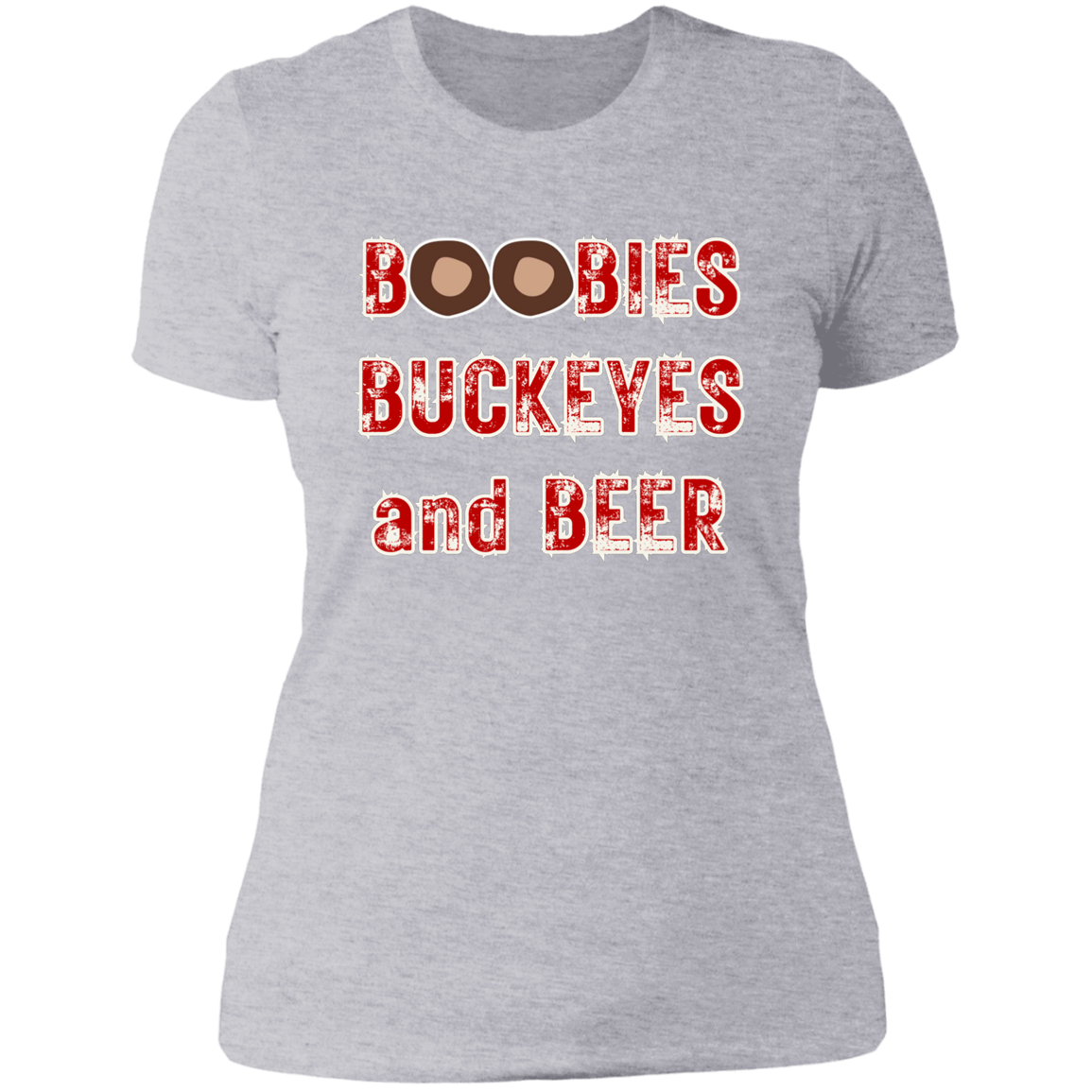 BOOBIES Ohio State Ladies' Boyfriend T-Shirt