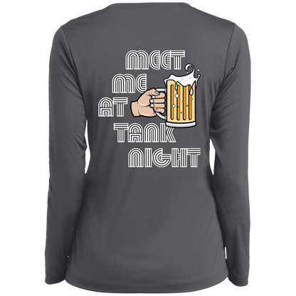 TANK NIGHT Ohio State Ladies’ Long Sleeve Performance V-Neck Tee