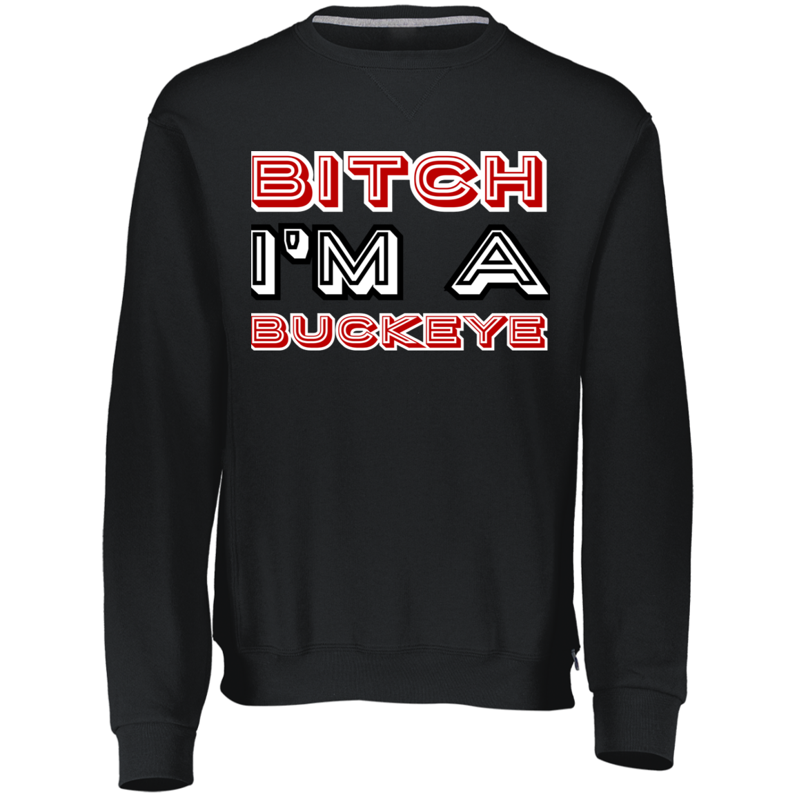 BITCH Ohio State Dri-Power Fleece Crewneck Sweatshirt