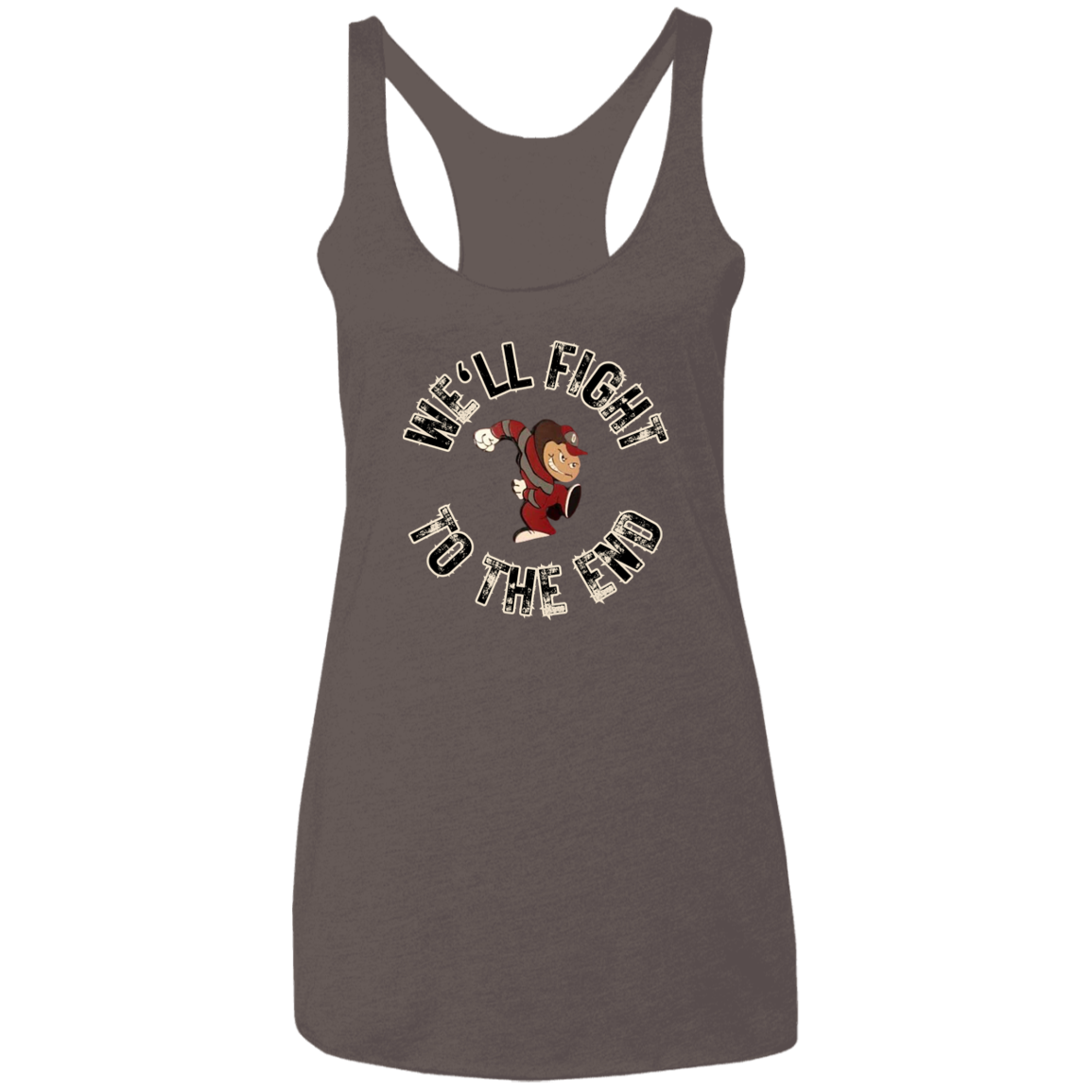 FIGHT Ohio State Ladies' Triblend Racerback Tank