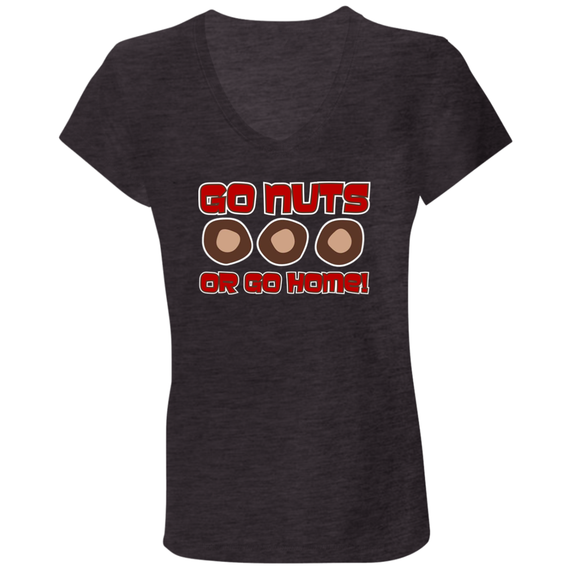 NUTS Ohio State Ladies' Jersey V-Neck T-Shirt