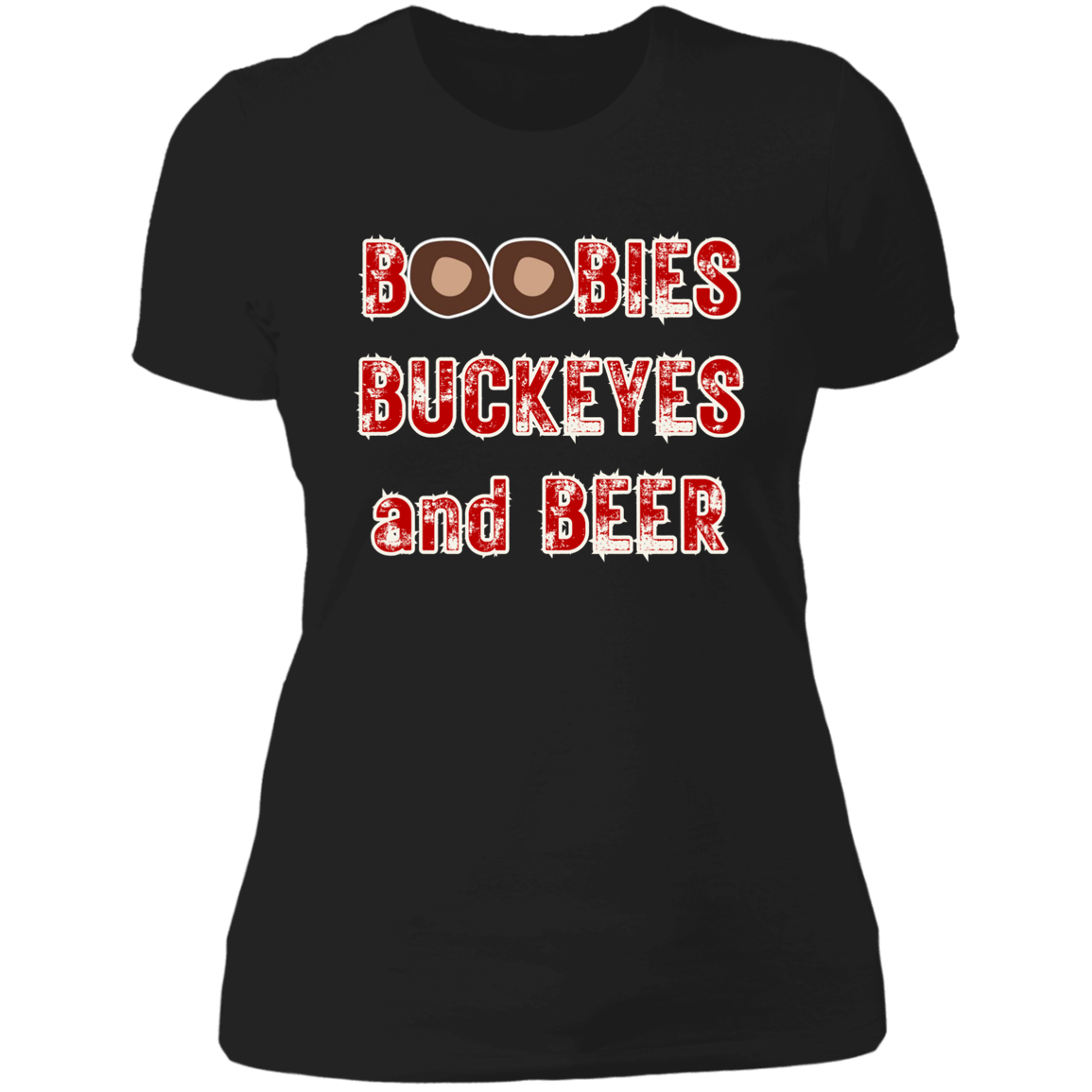 BOOBIES Ohio State Ladies' Boyfriend T-Shirt