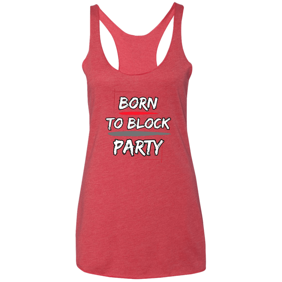 BLOCKPARTY Ohio State Ladies' Triblend Racerback Tank