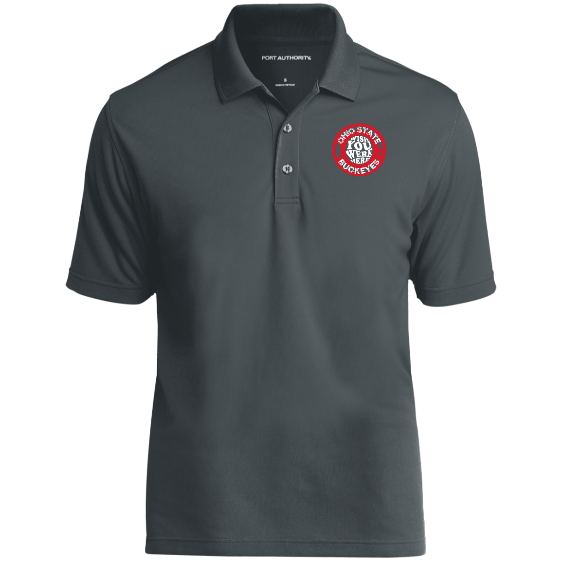 WISH Ohio State Dry Zone UV Micro-Mesh Polo