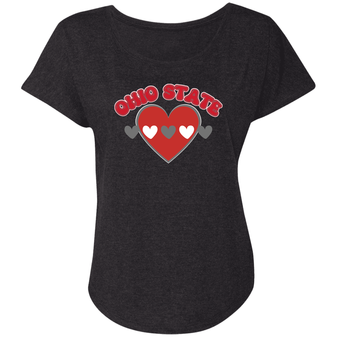 LOVE Ohio State Ladies' Triblend Dolman Sleeve