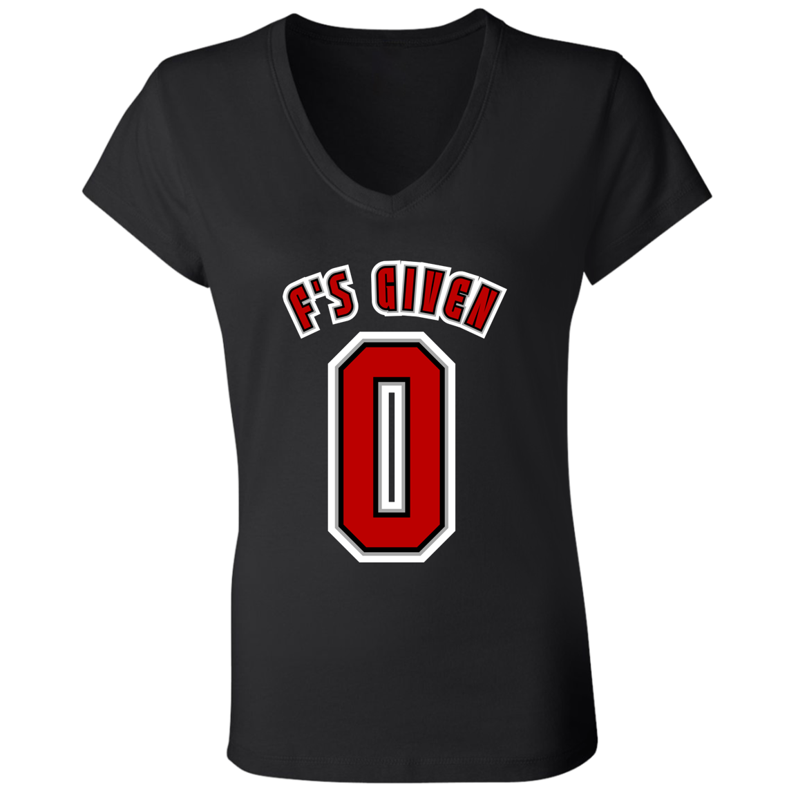 F'SGIVEN + SCHEDULE Ohio State Ladies' Jersey V-Neck T-Shirt