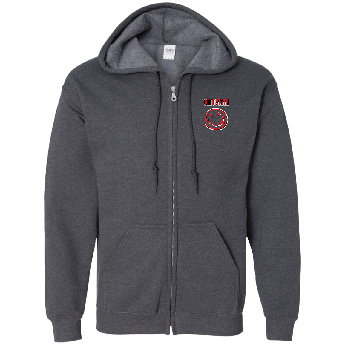 TEAMSPIRIT Ohio State Zip Up Hooded Sweatshirt