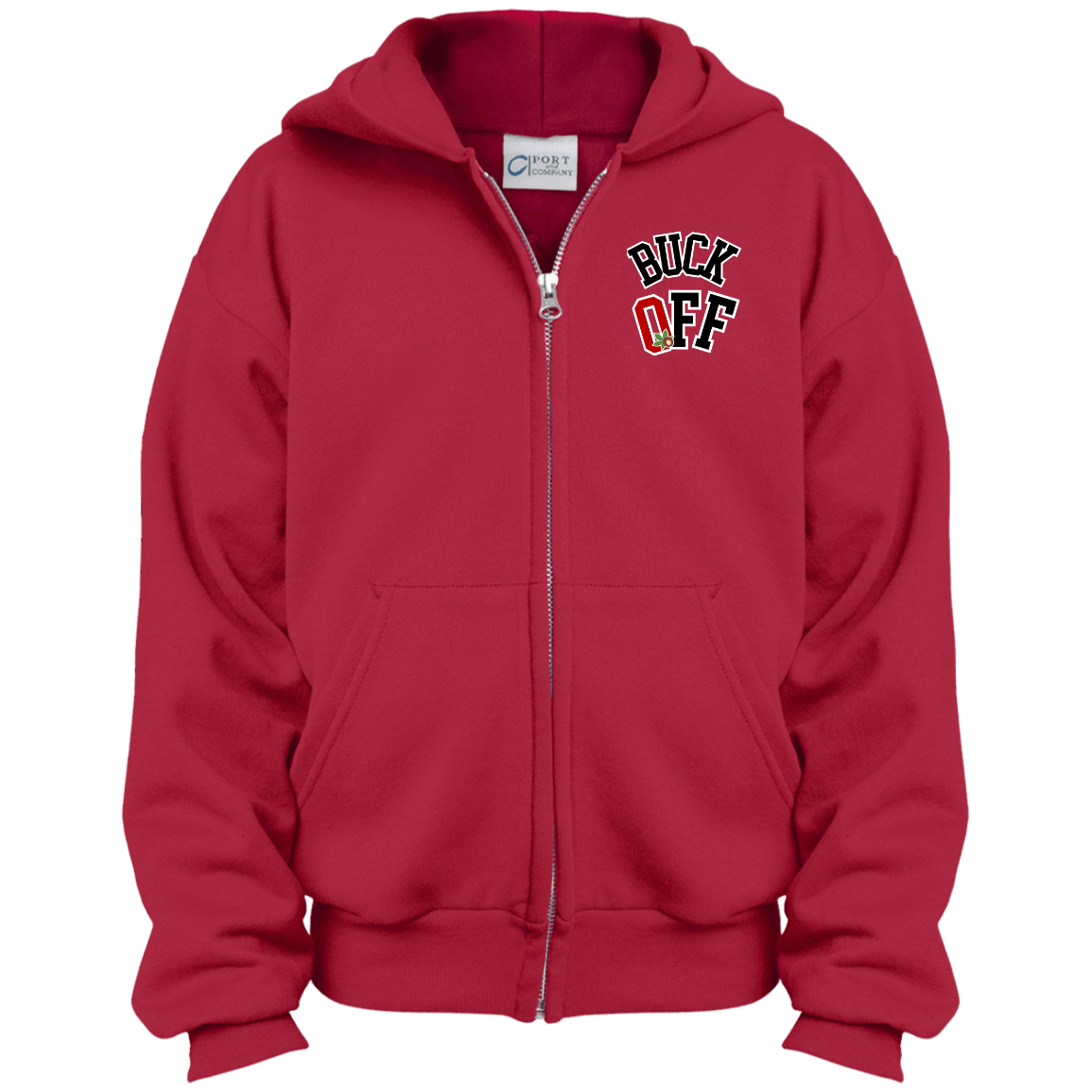 BUCKOFF Ohio State Youth Full Zip Hoodie