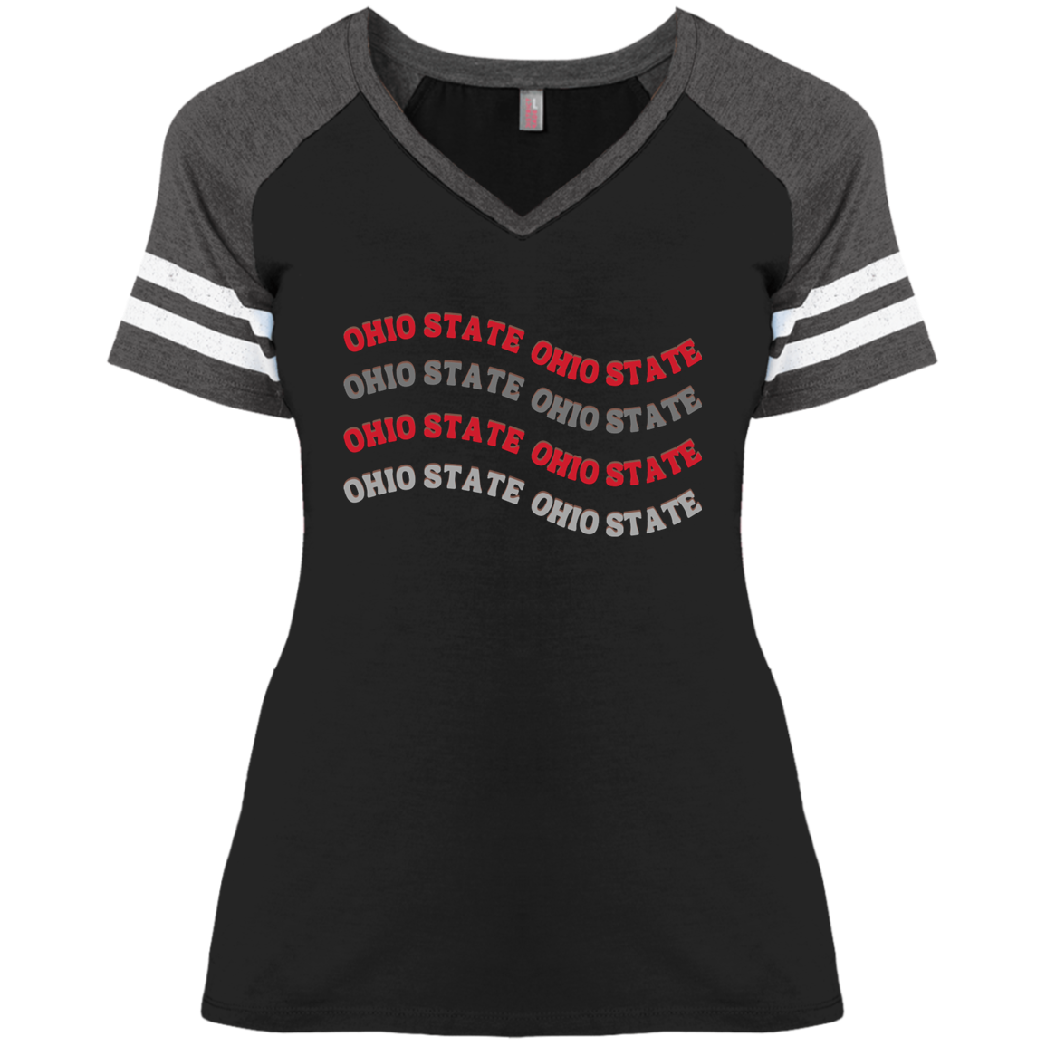 WAVE Ohio State Ladies' Game V-Neck T-Shirt