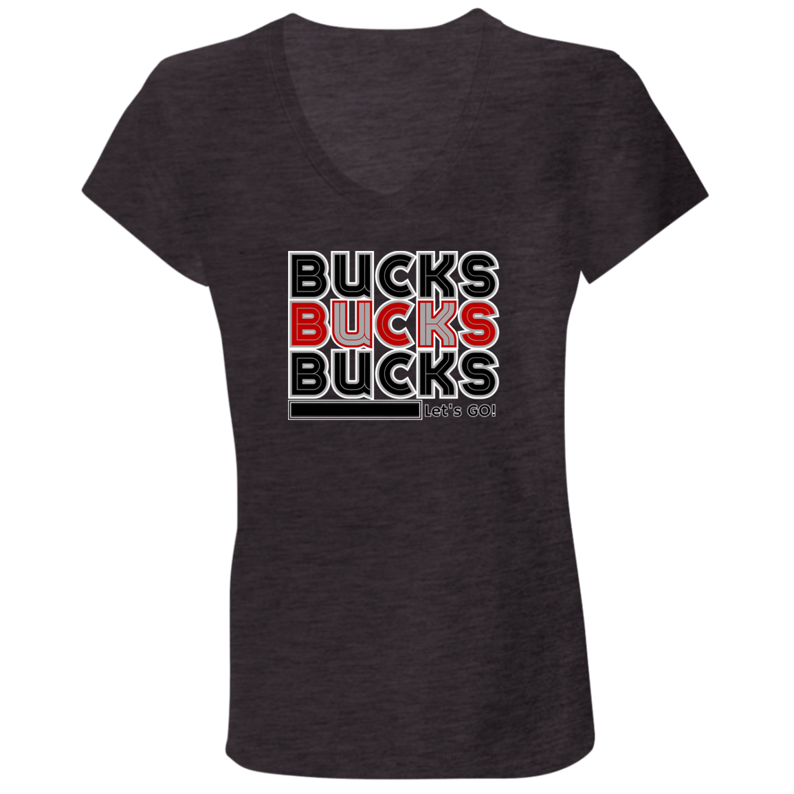 BUCKS Ohio State Ladies' Jersey V-Neck T-Shirt