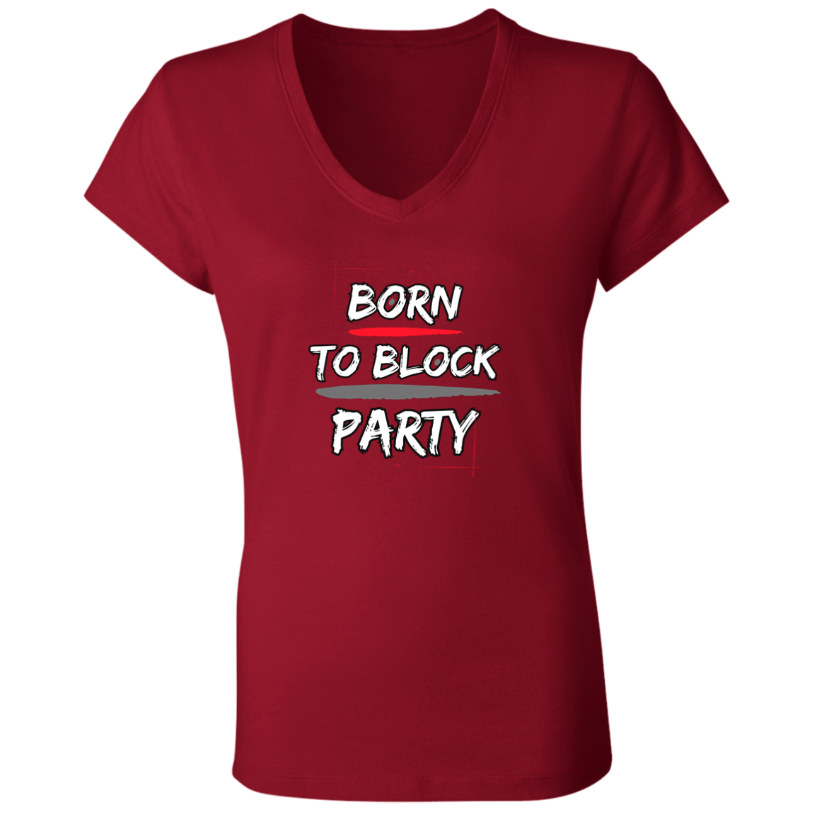 BLOCKPARTY Ohio State Ladies' Jersey V-Neck T-Shirt