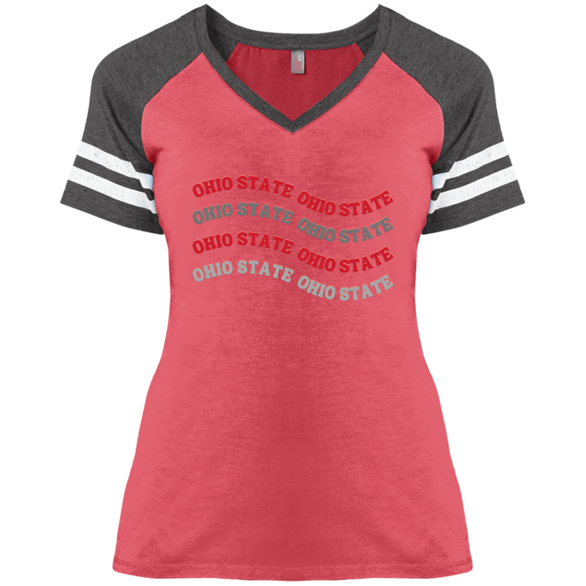 WAVE Ohio State Ladies' Game V-Neck T-Shirt