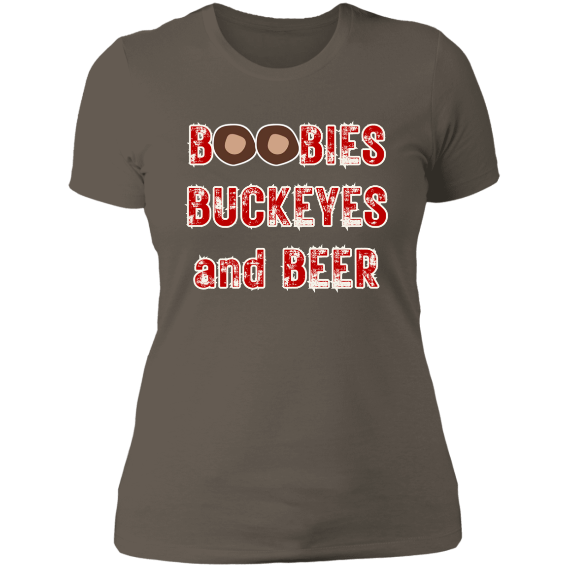 BOOBIES Ohio State Ladies' Boyfriend T-Shirt