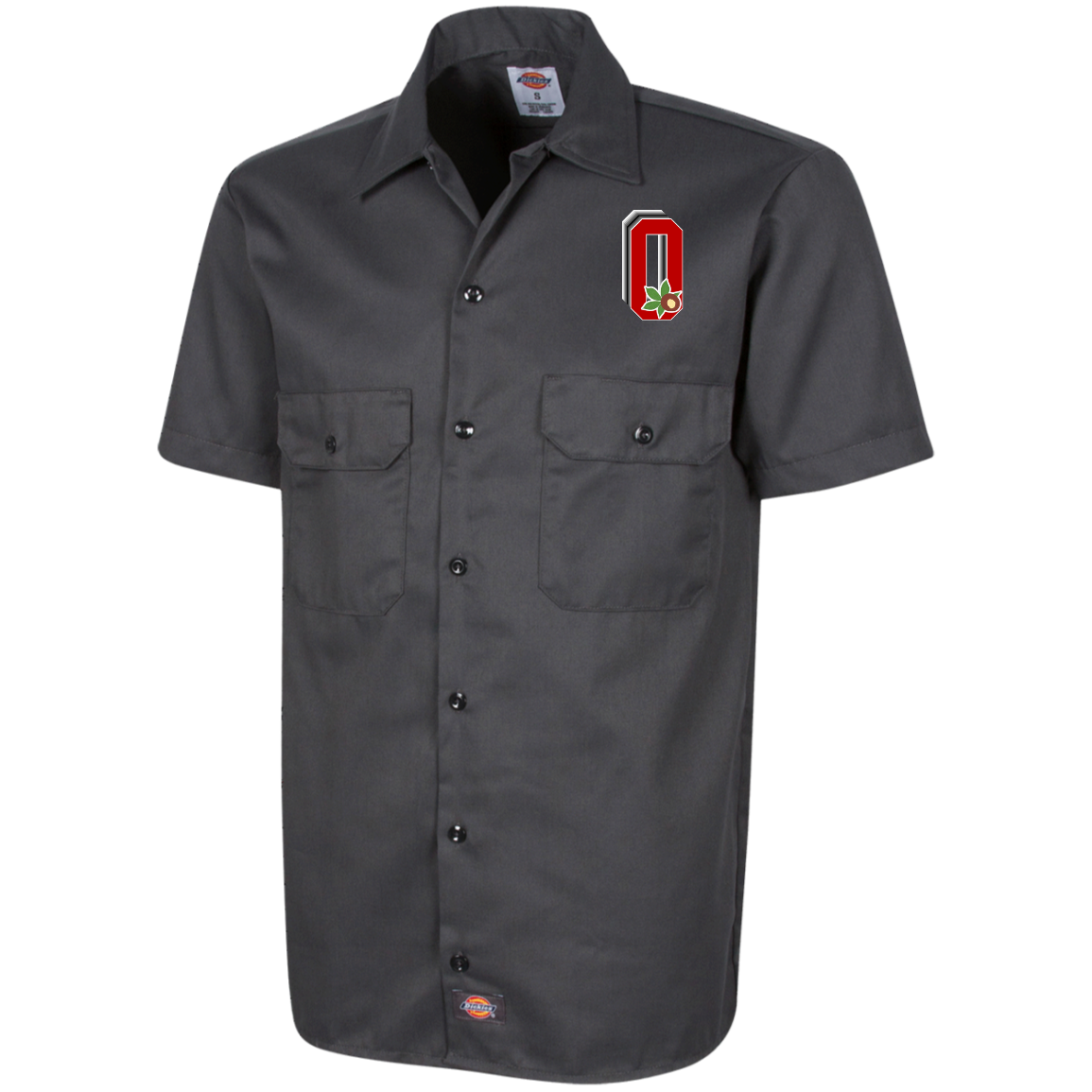 BLOCK Ohio State Dickies Men's Short Sleeve Workshirt