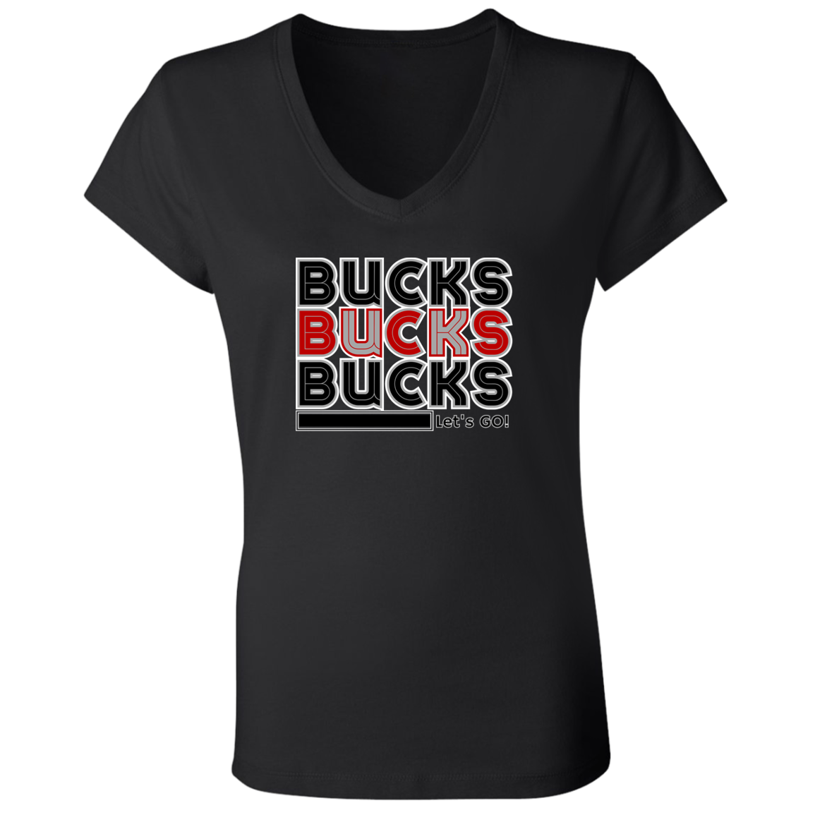 BUCKS Ohio State Ladies' Jersey V-Neck T-Shirt