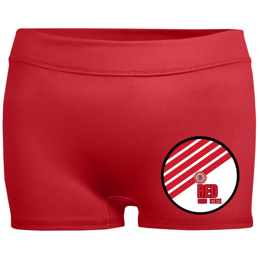 REDOHIO Ohio State Ladies' Fitted Moisture-Wicking 2.5 inch Inseam Shorts